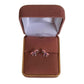 Pink CZ Horse Sterling Silver Earrings