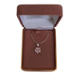 Pink Cubic Zirconia Girls Silver Pendant