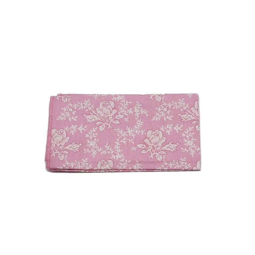 Pink Floral Pocket Square Hanky
