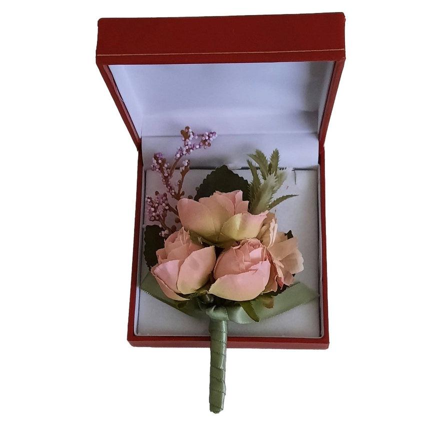 Pink Flower Bouquet Buttonhole