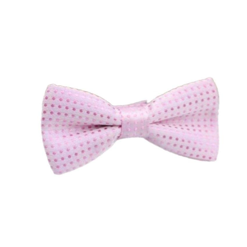 Pink With Pink Spots Dickie Bow