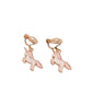 Pink And White Unicorn Clip On Earrings