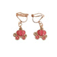 Pink Carriage Clip On Earrings
