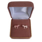 Pink Glitter Sterling Silver Unicorn Earrings