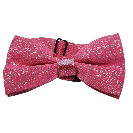 Pink With Silver Strands Bow Tie