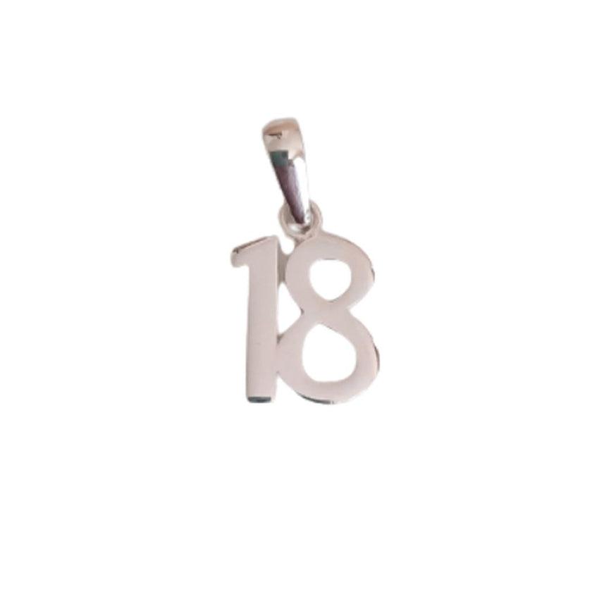 Plain Silver 18th Birthday Pendant