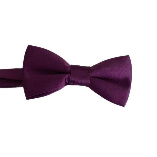 Plum Purple Boys Dicky Bow Tie