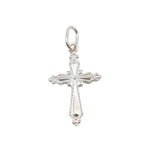 Pretty Delicate Embellished Sterling Silver Cross