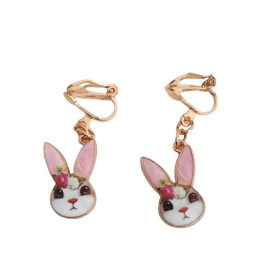 Pretty Rabbit Clip On Earrings