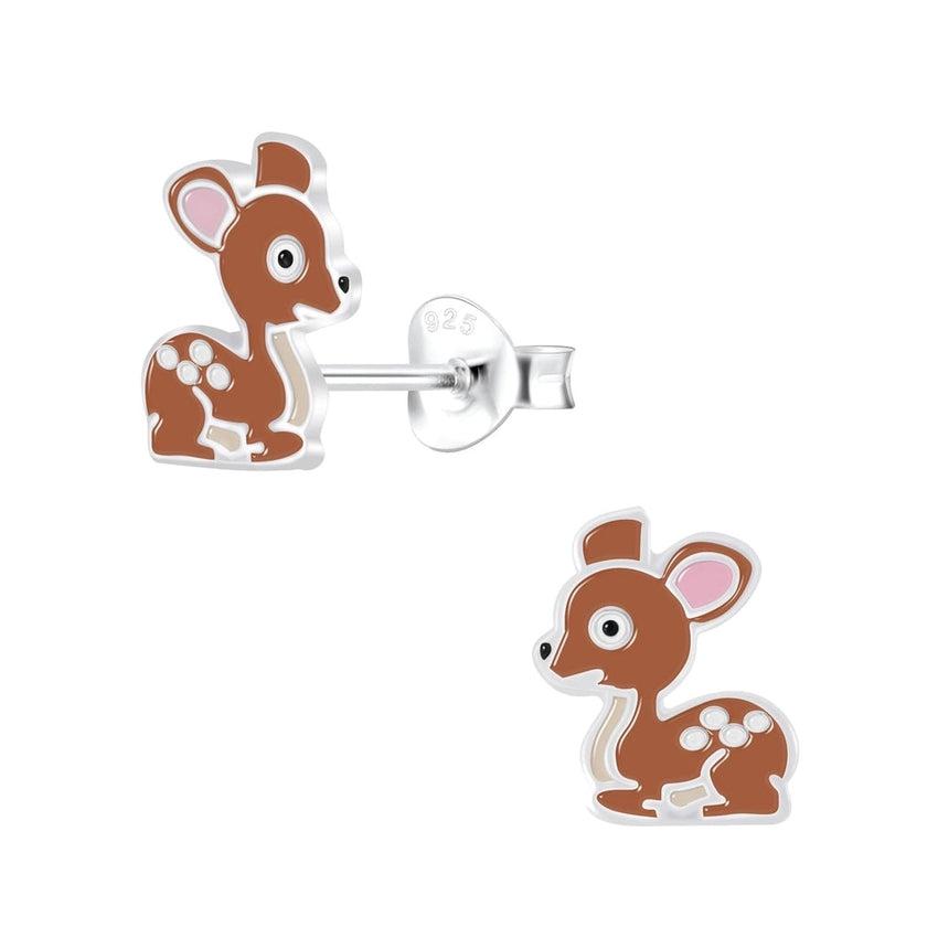 Pretty Deer Sterling Silver Earrings