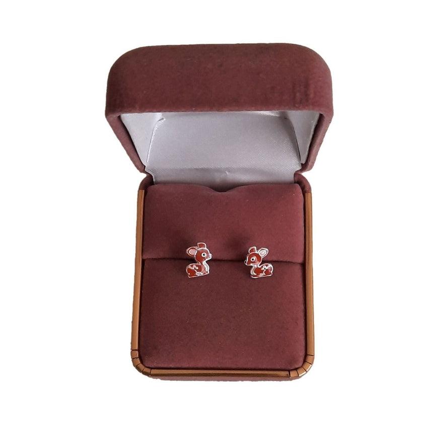 Pretty Deer Sterling Silver Earrings