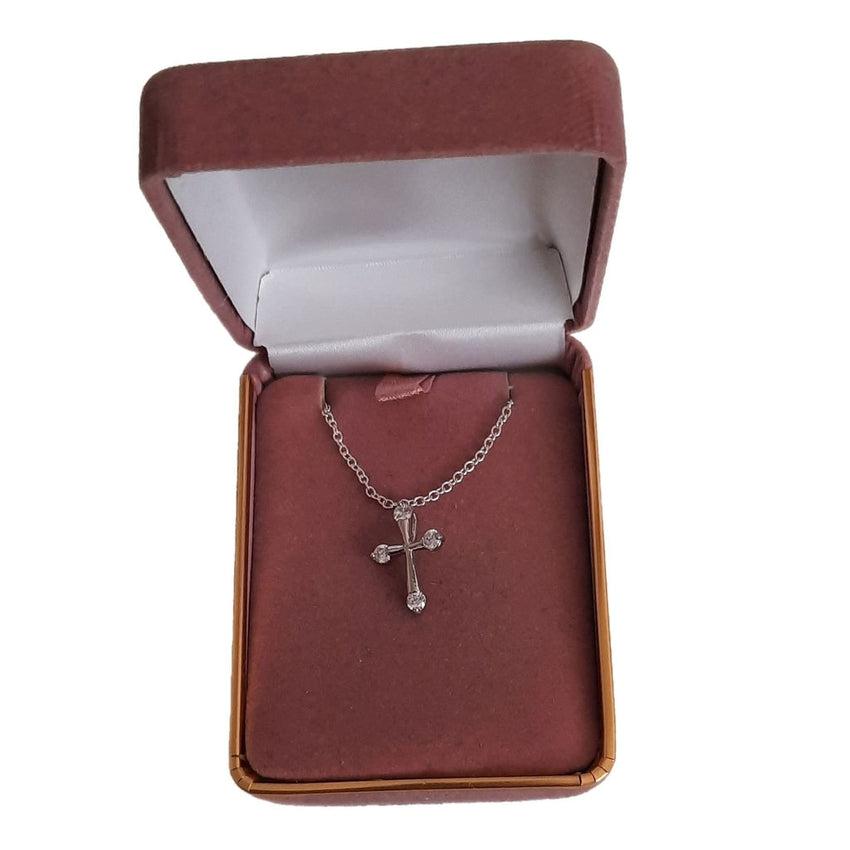 Pretty Delicate Cubic Zirconia Cross Pendant