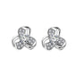 Pretty Flower Design Earrings with Cubic Zirconia Centre