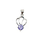 Purple Centre Stone in a Tiara Crown Setting Silver Necklace