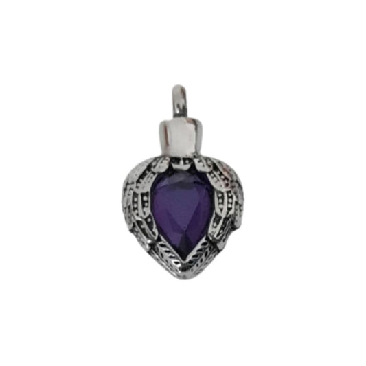 Purple Centre Wing Ashes Locket