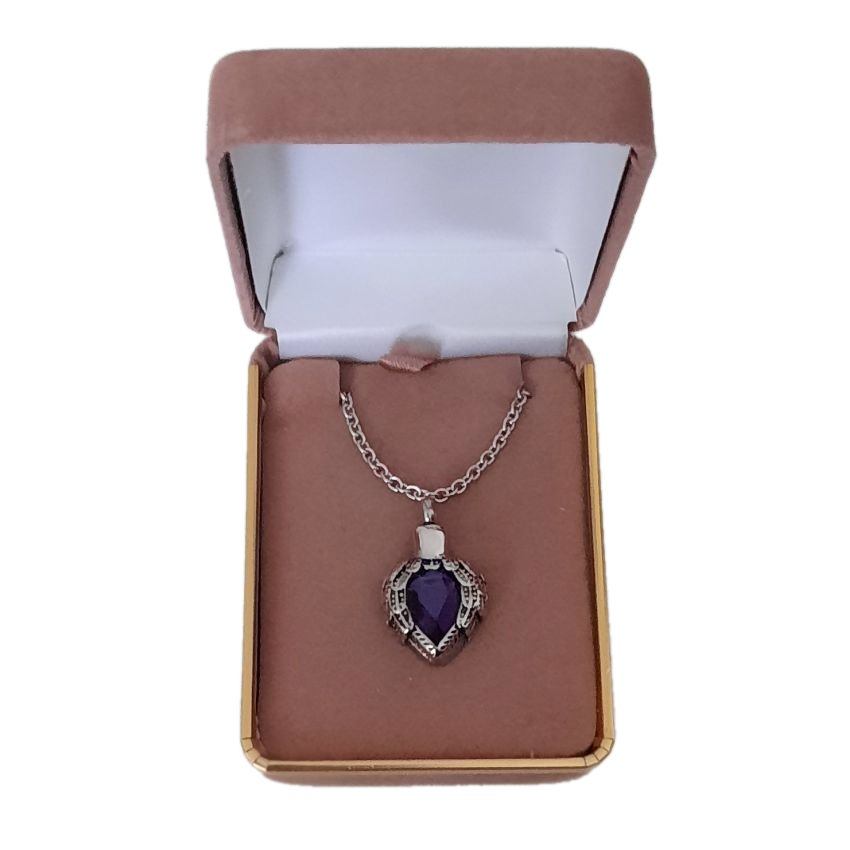 Purple Centre Wing Ashes Locket(2)