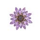 Purple Crystal Flower Centre Brooch