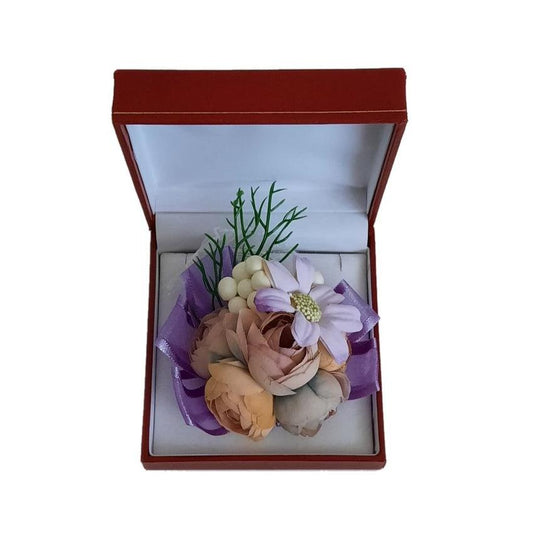 Purple Flower Artificial Wrist Corsage