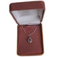 Purple Topaz Stone Pear Drop Pendant With Cubic Zirconia
