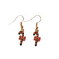 Red And Gold Candy Cane Earrings
