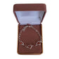 Red Cubic Zirconia Bracelet With Hearts
