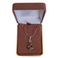 Red Diamante Christmas Tree Necklace