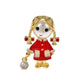 Red Doll Enamel Brooch