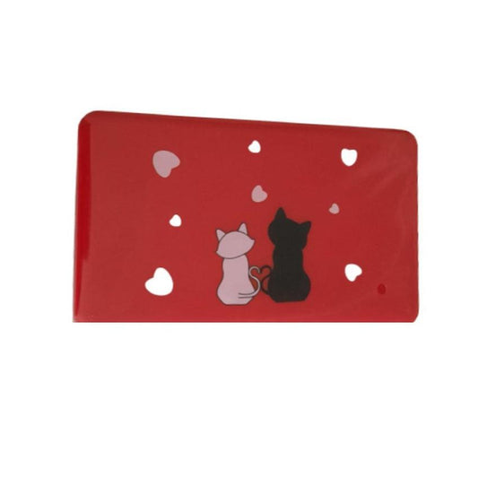 Red With Cats Face Mask Storage Box