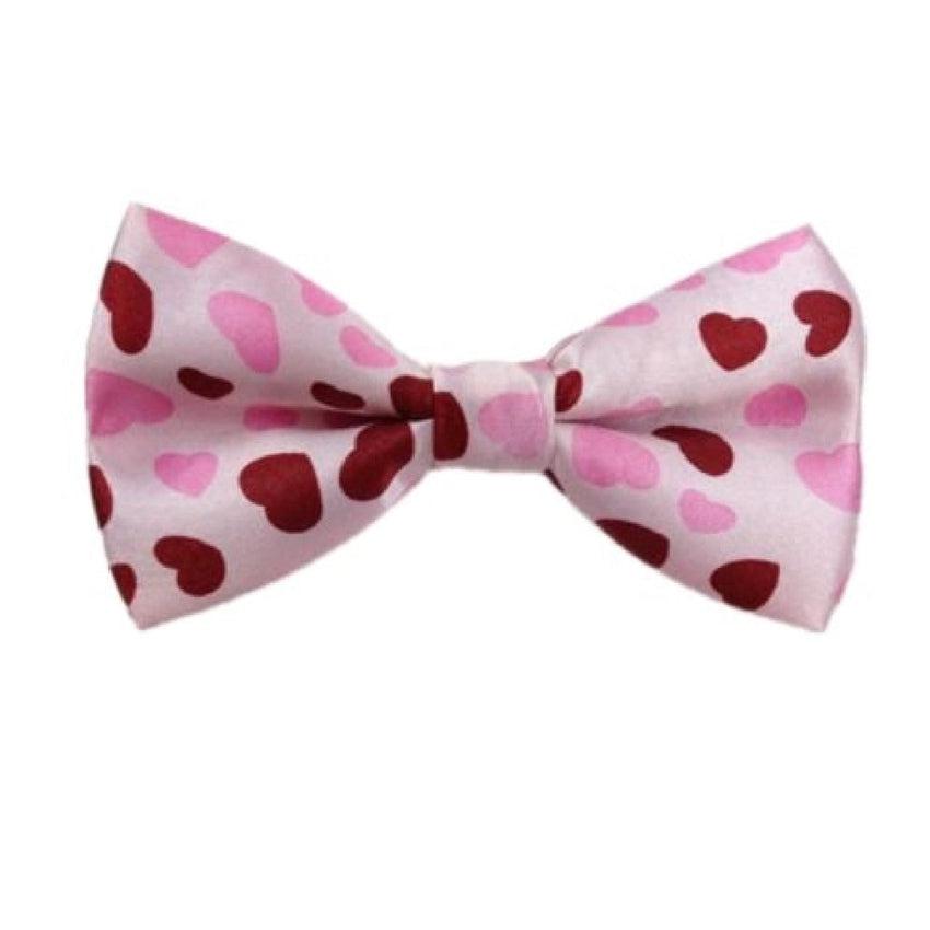 Red And Pink Love Heart Bow Tie