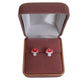Red And White Toadstool Girls Stud Earrings