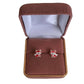 Red Enamel Sterling Silver Fox Earrings