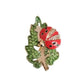 Red Ladybird On A Green Leaf Brooch