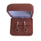 Red Stone Filigree Clip On Earrings
