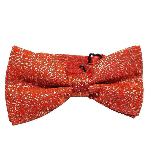 Red With Silver Strands Bow Tie