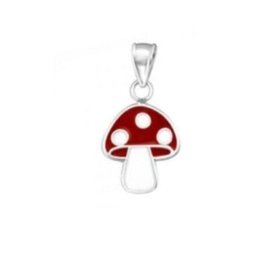 Red With White Spots Girls Toadstool Pendant