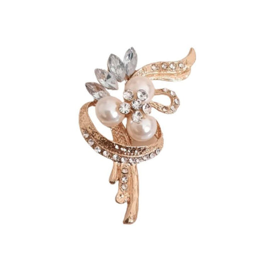 Romantic Clear Crystal Set Brooch