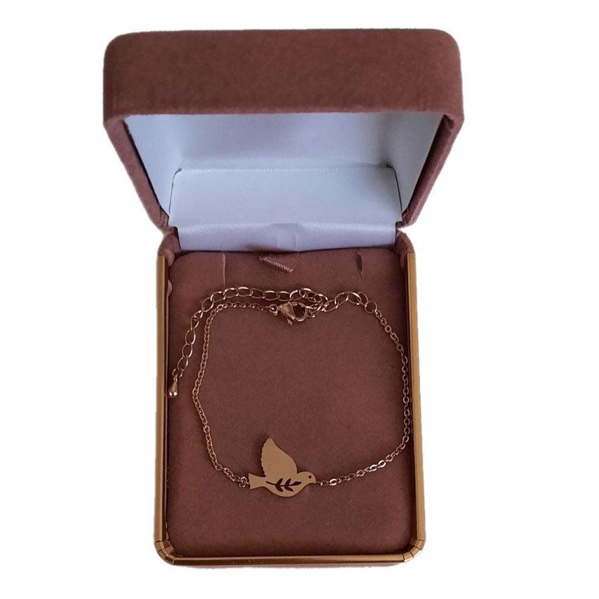 Rose Gold Plated Dove of Peace Girls Confirmation Bracelet
