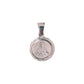 Round Jesus Christ Sterling Silver Medal Pendant