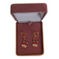Santa In The Chimney Clip On Earrings