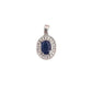 Sapphire Blue Centre Stone With Cubic Zirconia Edges Pendant
