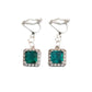 Sea Green Diamante Clip On Earrings