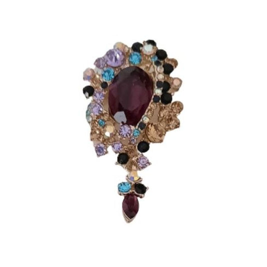 Shades Of Purple Diamante Brooch