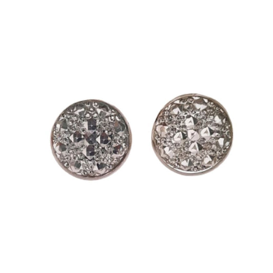 Silver Bling Sparkly Clip On Earrings