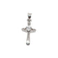 Silver Fashion Cross Pendant With A Centre Stone