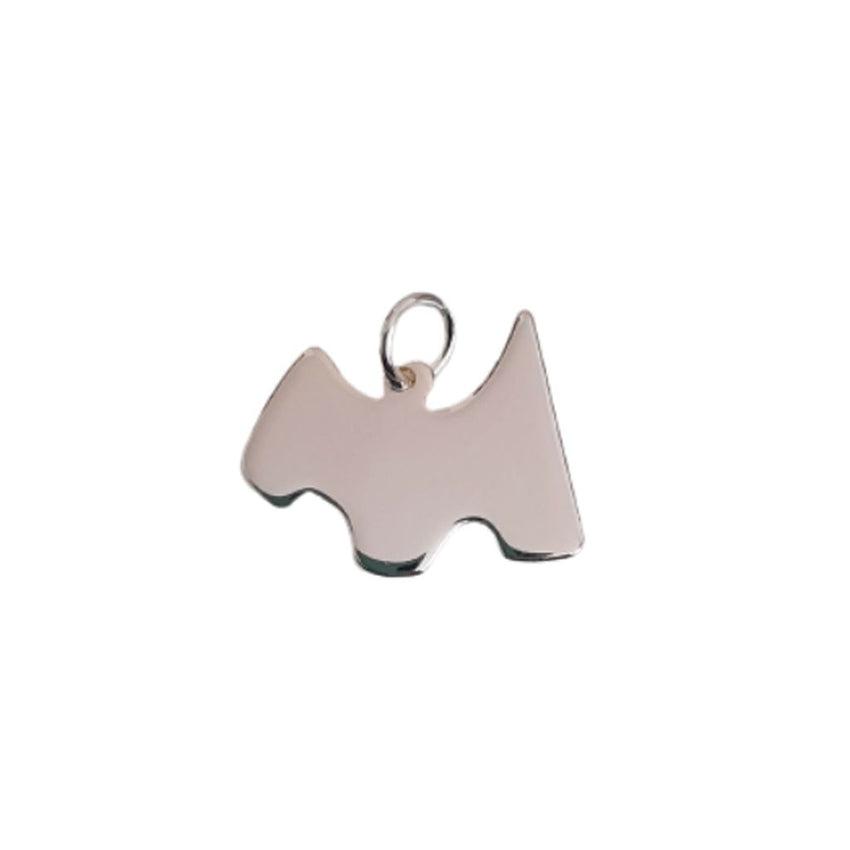 Silver Plated Dog Design Charm Necklace