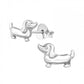 Silver Plated Dog Fashion Earrings