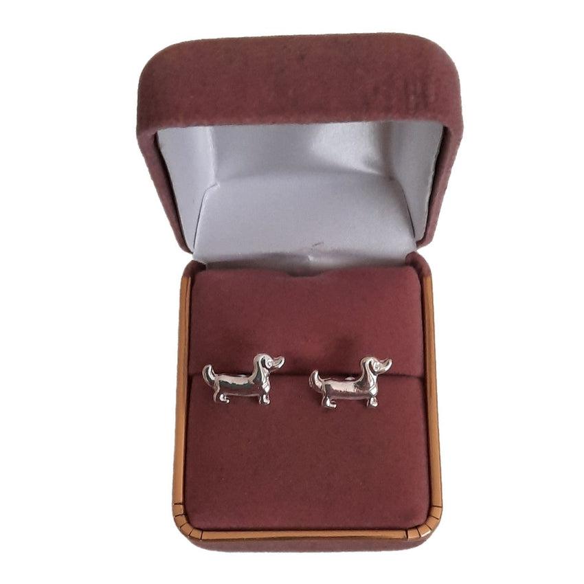 Silver Plated Dog Fashion Earrings