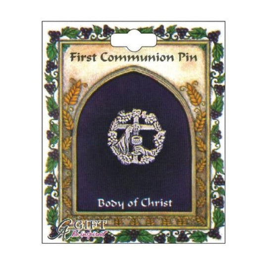 Silver Plated Gift Carded Body Of Christ Gift Lapel Pin