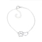 Silver Plated Paw And Heart Fashion Bracelet