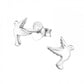 Silver Small Dove Sterling Silver Confirmation Earrings